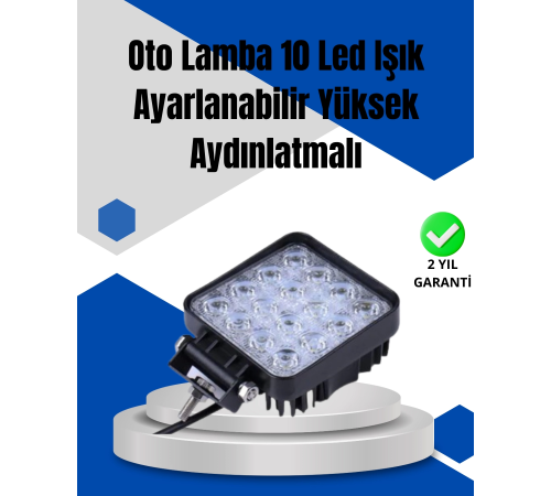 16 LED Geniş Açılı Araç Aydınlatma Farı | Yüksek Parlaklık, Dayanıklı Gövde 16 LED Geniş Açılı Araç Aydınlatma Farı | Yüksek Parlaklık, Dayanıklı Gövde