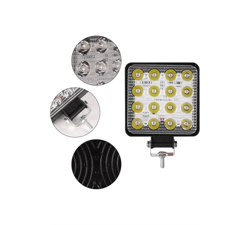 16 Ledli Çalışma Lambası Araç Görüş Lambası Oto Lamba 16 Ledli Çalışma Lambası Araç Görüş Lambası Oto Lamba