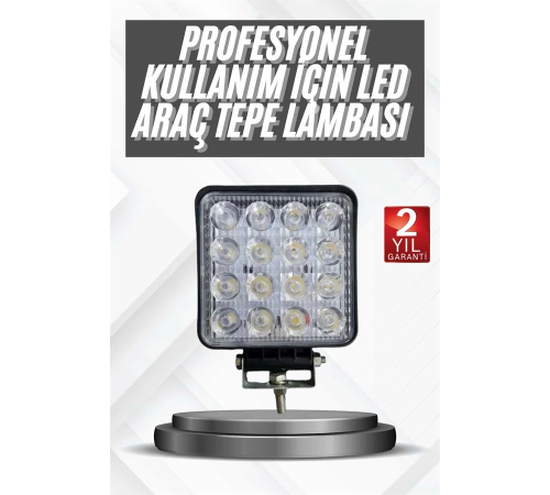 16 Ledli Çalışma Lambası Araç Görüş Lambası Oto Lamba 16 Ledli Çalışma Lambası Araç Görüş Lambası Oto Lamba