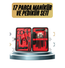 17 Parça Manikür Pedikür Seti El Ayak Bakım Seti Tırnak Makası Törpü