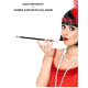 192039ler 199039lar Gatsby Kadın Aksesuar Seti – Kırmızı Charleston Saç Bandı Ve Lık