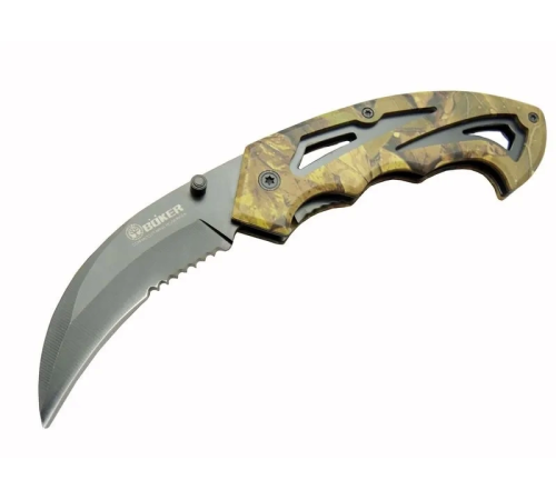 2-6 Karambit Outdoor Çakı 19 Cm - Plastik Kamuflaj Saplı