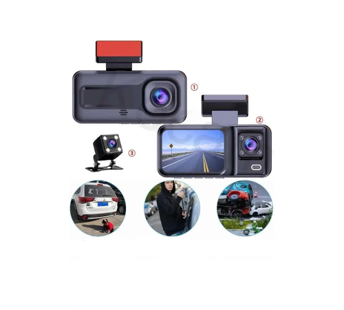 2 İnç Araç İçi Kameralı Ekran 1080P Full HD Kaliteli Hafıza Kart Destekli