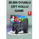2 Kollu Kablosuz 2.4G Retro Oyunlar 4k Game Stick 3500 Oyun Atari
