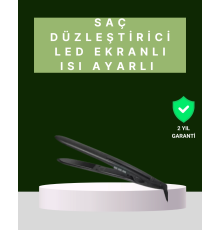 2025 Isı Ayarlı Titanyum Kaplama Seramik Plakalı Saç Düzleştirici Dijital Ekranlı A Kalite