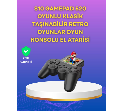 2.4 İnç HD Renkli Ekranlı 500-in-1 Taşınabilir Retro Oyun Konsolu, Kablolu TV Bağlantısı ve Uzun Pil Ömrü 2.4 İnç HD Renkli Ekranlı 500-in-1 Taşınabilir Retro Oyun Konsolu, Kablolu TV Bağlantısı ve Uzun Pil Ömrü