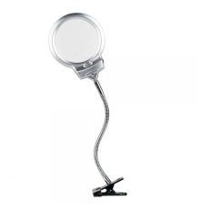 2.5x130 Mm 5x24 Mm Led Aydınlatmalı Büyüteç,masa Üstü Metal Hortum Mandallımg15124c