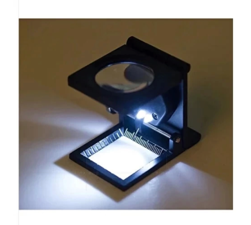 28x28 Mm Katlanır Sayaçlı Metal Lüp, 2 Led Işıklı Büyüteç Tekstil Th9005a 28x28 Mm Katlanır Sayaçlı Metal Lüp, 2 Led Işıklı Büyüteç Tekstil Th9005a