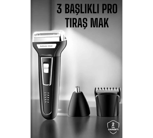3 Başlıklı Kulak Ve Burun Tıraş Makinesi Erkeklere Özel 3 Başlıklı Kulak Ve Burun Tıraş Makinesi Erkeklere Özel