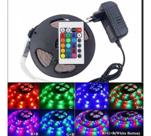 3 Çipli Rgb İç Mekan Şerit Led 5 Metre