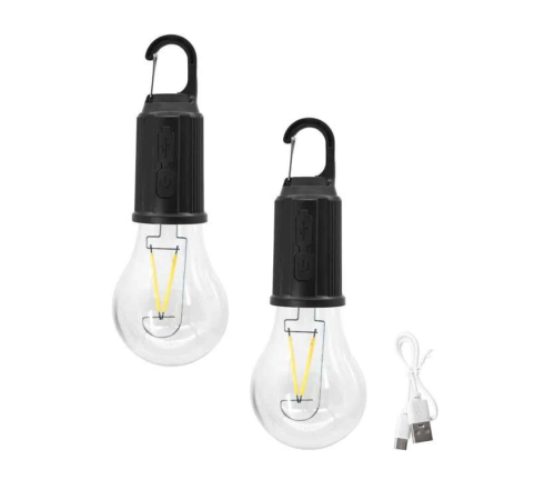 3 Farklı Mod LED'li Şarjlı Asma Kancalı Kamp Lambası Taşınabilir Ampul