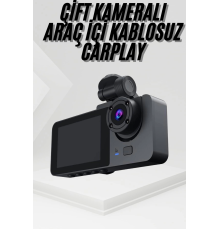 3 Kameralı 2 İnç 1080P Araç İçi Kamera Sürüş Kamerası CarPlay