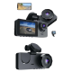 3 Kameralı 2 İnç 1080P Araç İçi Kamera Sürüş Kamerası CarPlay