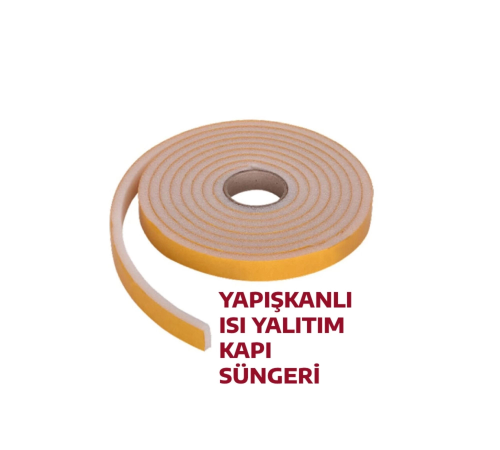 3 Metre Yapışkanlı Kapı Bandı Isı Yalıtım Süngeri 3 Metre Yapışkanlı Kapı Bandı Isı Yalıtım Süngeri