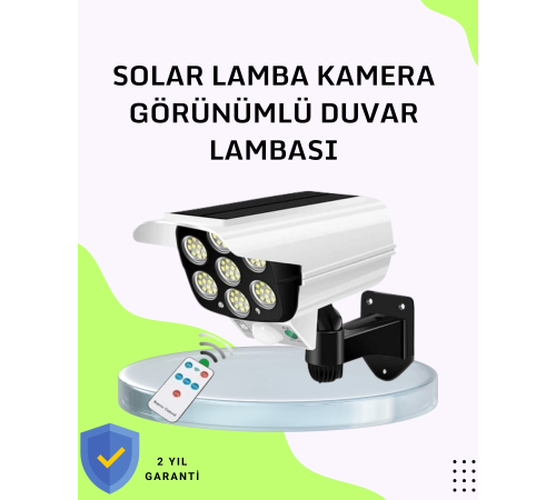 3 Modlu Güneş Paneli Aydınlatmalı Dış Mekan Güvenlik Işığı – IP65 Su Geçirmez, PIR Sensörlü