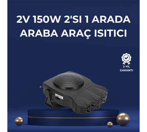 3'ü 1 Arada Araç İçi Isıtıcı Fan | 12V Prizli, Buz Çözücü, Temiz Hava ve Hızlı Isıtma Özellikli 3'ü 1 Arada Araç İçi Isıtıcı Fan | 12V Prizli, Buz Çözücü, Temiz Hava ve Hızlı Isıtma Özellikli