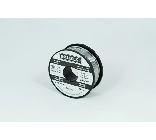 30-70 Lehim Teli 200 Gr 1,6 Mm Sn:30 - Pb:70 30-70 Lehim Teli 200 Gr 1,6 Mm Sn:30 - Pb:70