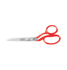 3257-8 Tekstil / Yatık Konfeksiyon Makası No: 8 İnç / 20,32cm - Nikel Kaplama, Kırmızı Saplı, Mikro Tırtıllı