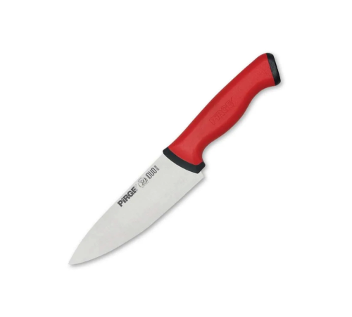 34159 Duo Şef Bıçağı 16 Cm - Kırmızı Kaymaz Sap