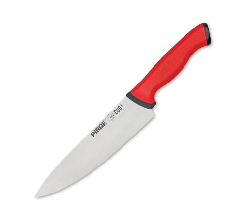 34161 Duo Şef Bıçağı 21 Cm - Kırmızı Kaymaz Sap