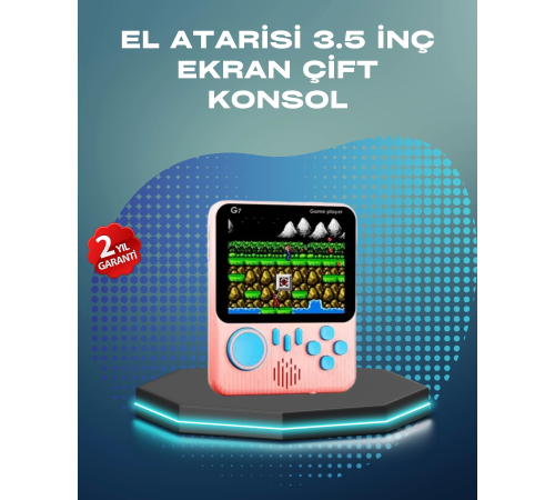 3.5 İnç LCD Ekranlı 666 Oyunlu Taşınabilir Retro Oyun Konsolu