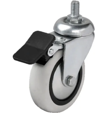 354 - 75x25 Mm Pvc Makaralı Vidalı Frenli Teker 4 Adet