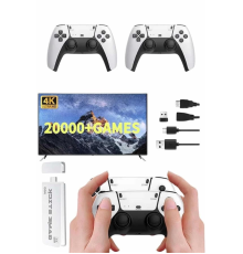 3D 4K 2000 Oyunlu Game Stick Oyun Konsolu Çift Konsol