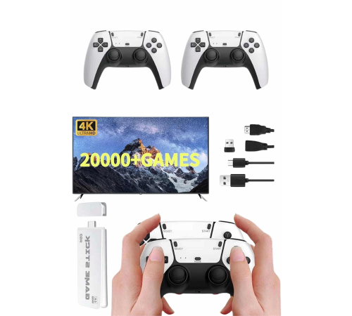 3D 4K 2000 Oyunlu Game Stick Oyun Konsolu Çift Konsol 3D 4K 2000 Oyunlu Game Stick Oyun Konsolu Çift Konsol