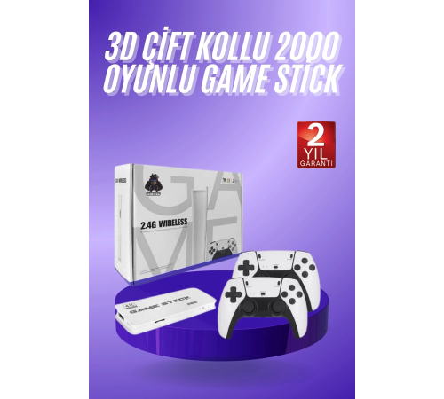 3D 4K HD 2.4G Game Stick 4K Ultra Hd Oyun Konsolu Çift Kollu 3D 4K HD 2.4G Game Stick 4K Ultra Hd Oyun Konsolu Çift Kollu