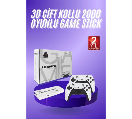 3D 4K HD 2.4G Game Stick 4K Ultra Hd Oyun Konsolu Çift Kollu 3D 4K HD 2.4G Game Stick 4K Ultra Hd Oyun Konsolu Çift Kollu