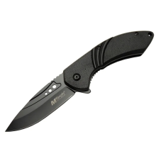 4212 Siyah Kamp Çakı 20cm- Yarı Otomatik, Kemerlikli, Oluklu