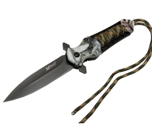 4266 Siyah Kamp Çakı 21cm - Yarı Otomatik, İpli, Kemerlikli 4266 Siyah Kamp Çakı 21cm - Yarı Otomatik, İpli, Kemerlikli