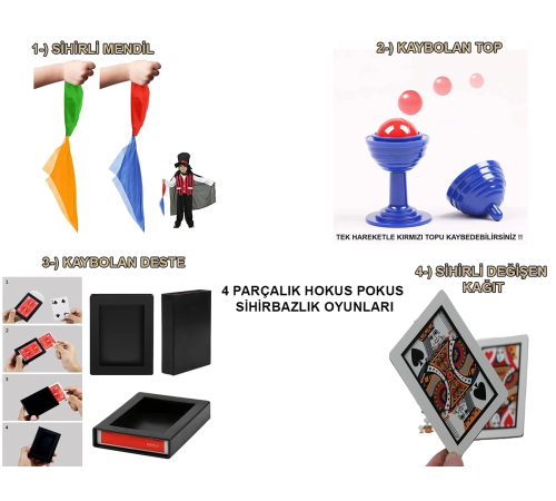 439lü Sihirbazlık Seti – Hokus Pokus Sihirli Numara Seti