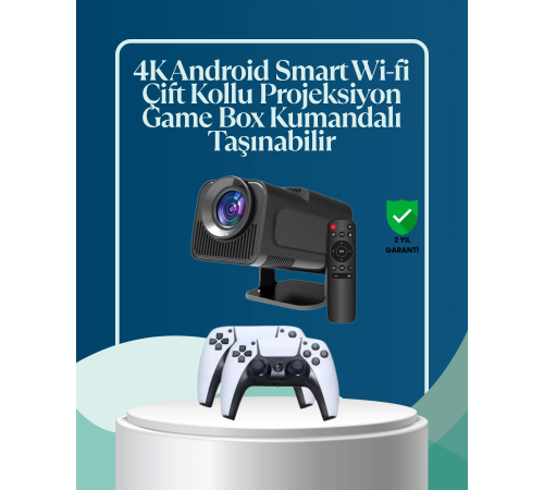 450 ANSI Lümen, 4K Destekli Kompakt Ev Projektörü 450 ANSI Lümen, 4K Destekli Kompakt Ev Projektörü