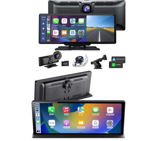 4K 10.2 İnç Çift Kameralı Araç Multimedya Ekranı CarPlay Kablosuz Tüm Cihazlara Uyumlu 4K 10.2 İnç Çift Kameralı Araç Multimedya Ekranı CarPlay Kablosuz Tüm Cihazlara Uyumlu
