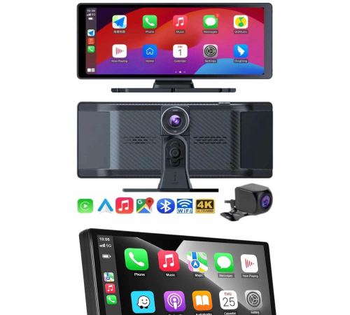 4K 10.2 İnç Çift Kameralı Araç Multimedya Ekranı CarPlay Kablosuz Tüm Cihazlara Uyumlu 4K 10.2 İnç Çift Kameralı Araç Multimedya Ekranı CarPlay Kablosuz Tüm Cihazlara Uyumlu