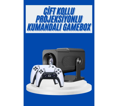 4K Android Smart Wi-fi Çift Kollu Projeksiyon Game Box Kumandalı Taşınabilir 4K Android Smart Wi-fi Çift Kollu Projeksiyon Game Box Kumandalı Taşınabilir