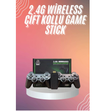 4k Game Stick Oyun Konsolu 2.4g Kablosuz Çift Kol Nostaljik Oyunlar