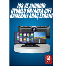 4K Ultra Araç İçi Ön ve Arka Kameralı Ekran HD 2 Kameralı Torpido Üstü Araç Multimedya