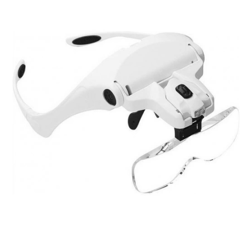 5 Lens 1.0x3.5x, 2led Işıklı  Ile Ayarlanabilir Gözlük Büyüteç9892b2