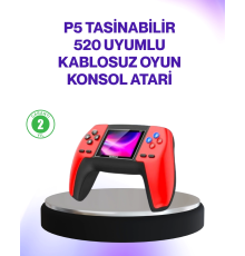 520 Klasik Oyunlu P5 Retro Elde Taşınabilir Konsol