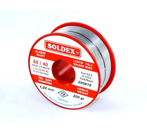 60-40 Lehim Teli 200 Gr 0,50 Mm - Sn:60 / Pb:40