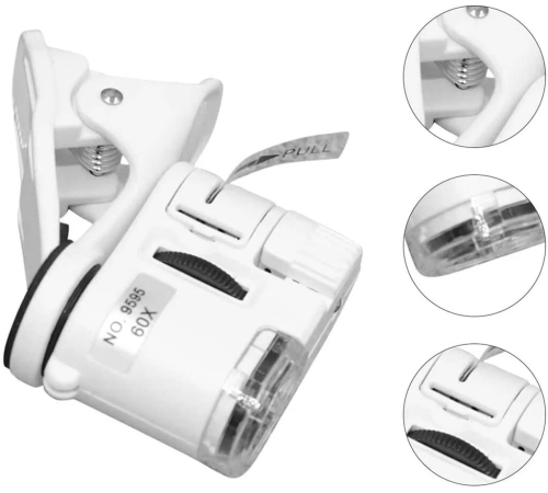 60x Mini Cep Telefonu Için Mandallı Mikroskop Uv Ledli Büyüteç Model Al2431 60x Mini Cep Telefonu Için Mandallı Mikroskop Uv Ledli Büyüteç Model Al2431