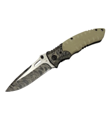 8-1 Damascus Kamp Çakı 20cm - Manuel, Kemerlikli
