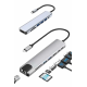 8 Port Çoklayıcı Macbook Ile Uyumlu Çoğaltıcı Type-C dönüştürücü TF SD kart