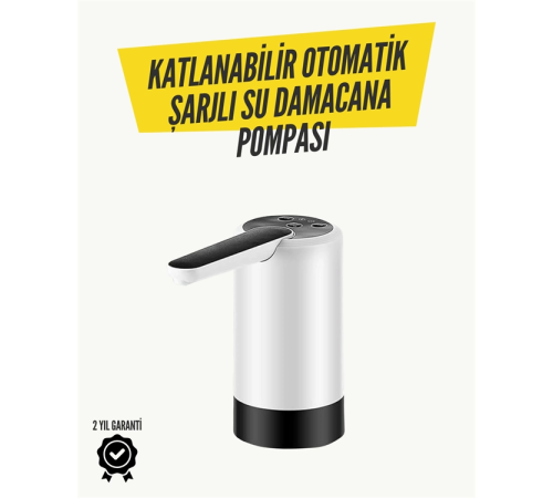 8000mAh Şarjlı Damacana Su Pompası | Tek Tuşla Otomatik Su Alımı | 40-80 Sn Dolum | Katlanabilir Tasarım 8000mAh Şarjlı Damacana Su Pompası | Tek Tuşla Otomatik Su Alımı | 40-80 Sn Dolum | Katlanabilir Tasarım