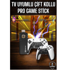 8K Android TV Gme Stick Video Oyun Konsolu Aile Retro 35000 Oyunlu Çift Kollu