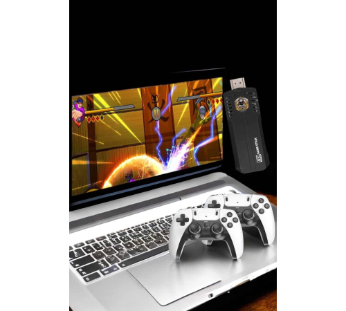 8K Android TV Gme Stick Video Oyun Konsolu Aile Retro 35000 Oyunlu Çift Kollu