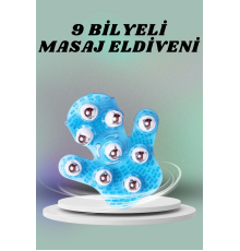 9 Bilyeli El Şeklinde Omuz Bacak Masaj Aleti Masaj Eldiveni Giyilebilir Plastik Vücut Sıkılaştırıcı