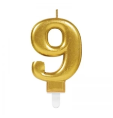 9 Rakam Mum Gold Renk
